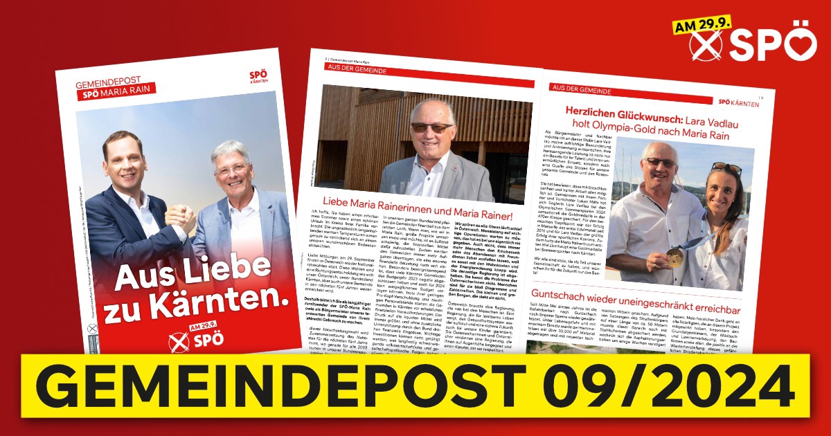 Gemeindepost Maria Rain &ndash; Herbst 2024